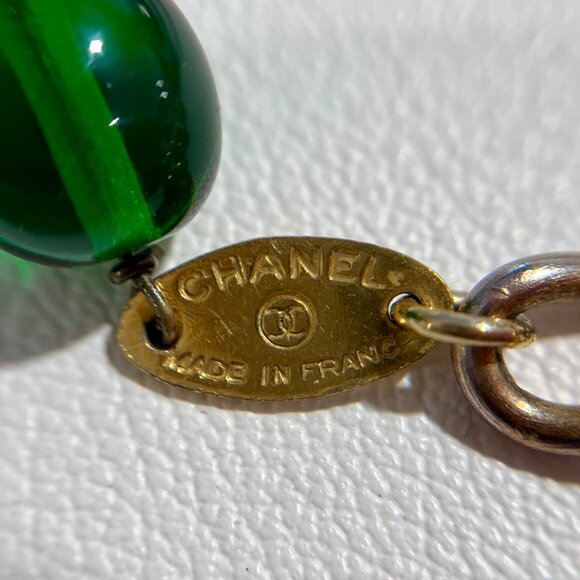 Chanel Vintage Seven Strand Green Gripoix Necklace - Picture 10 of 10